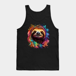 Sloth Rainbow Tank Top